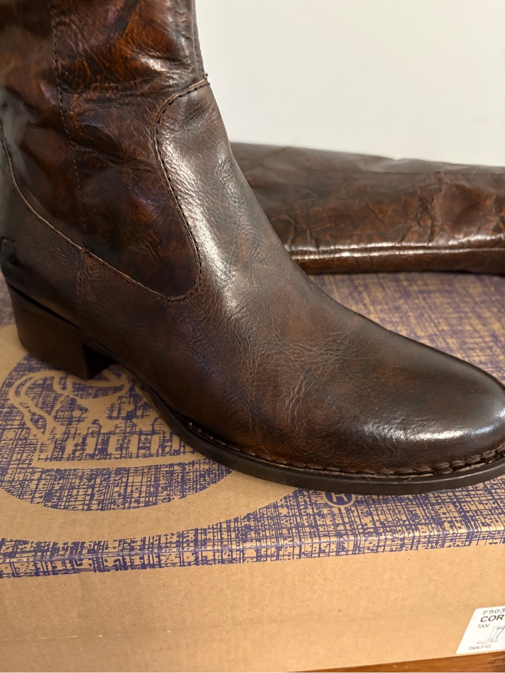 Born Cort Boots in Tan with Black Soles - Picture 2 of 4